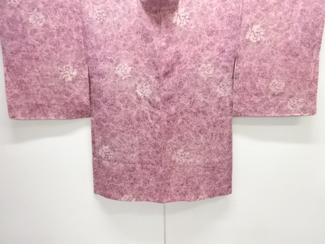 JAPANESE KIMONO / ANTIQUE HAORI / SILK / MON KINSHA / ROSE